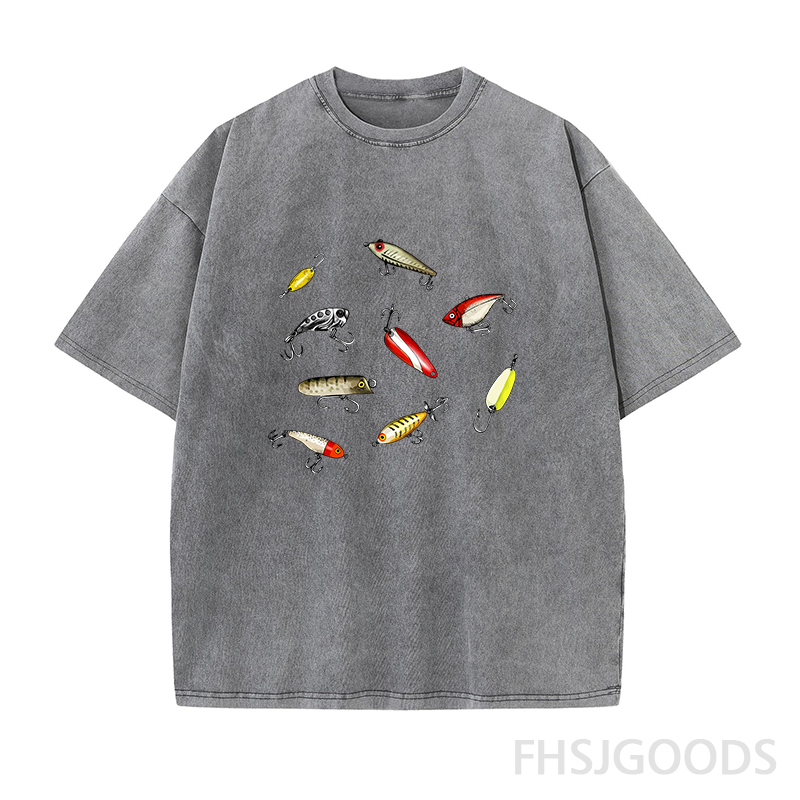 Fishing Lures Unisex Distressed T-Shirt