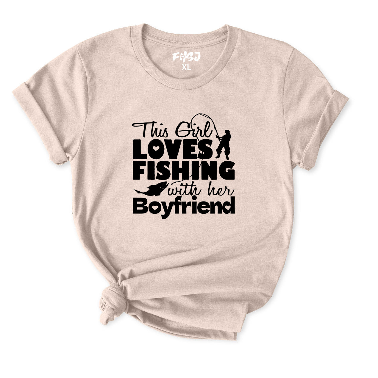 This Girl Love Fishing with Boyfriend T-Shirt for Women