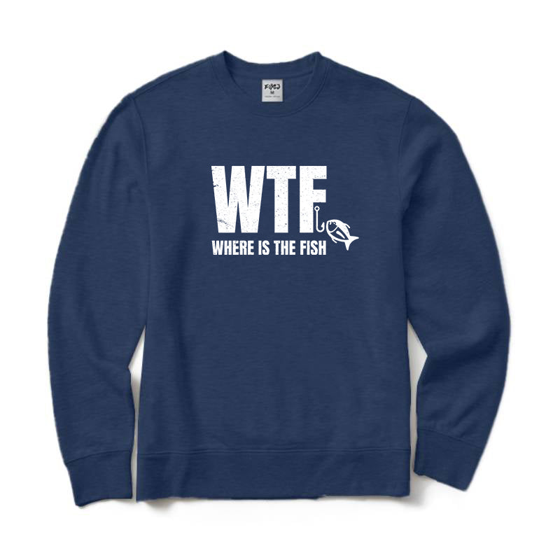 WTF Where Is The Fish Crewneck Sweatshirt