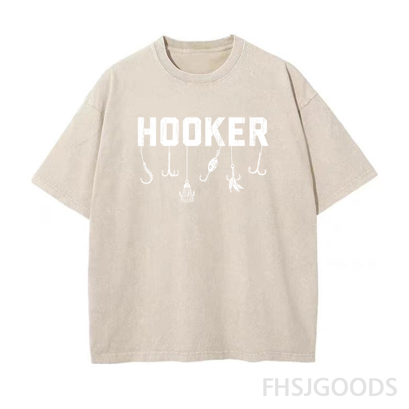 Fishing Hooker Unisex Distressed T-Shirt