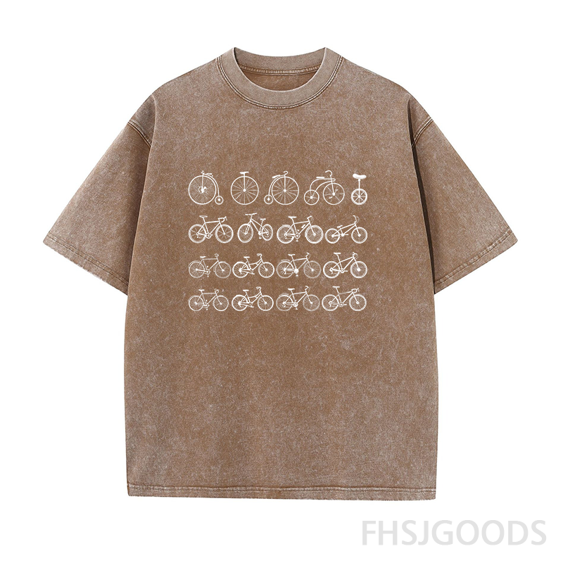 Evolution of Bicycles History Unisex Distressed T-Shirt