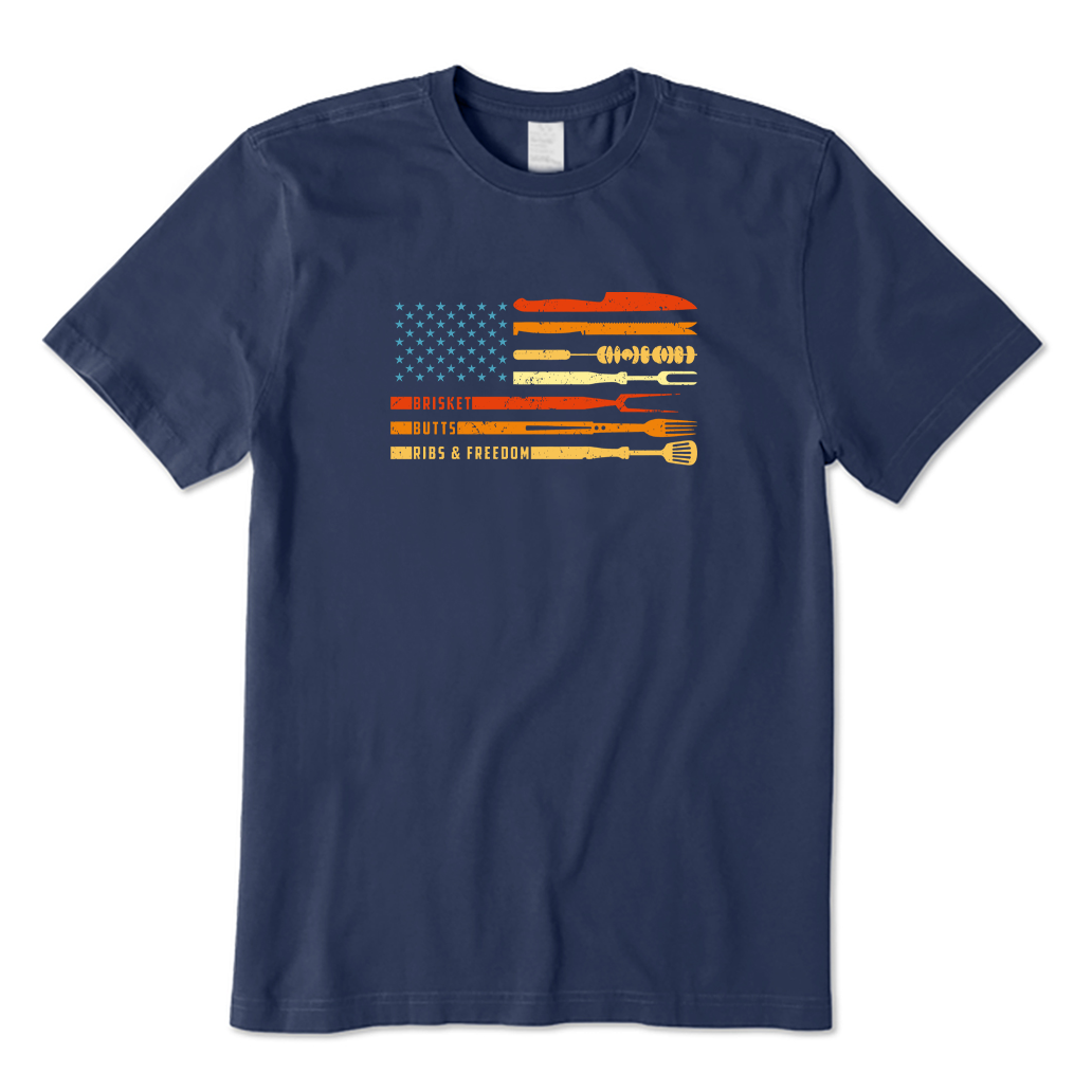 American BBQ Flag T-shirt