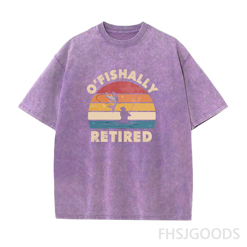 O'fishally Retired Unisex Distressed T-Shirt