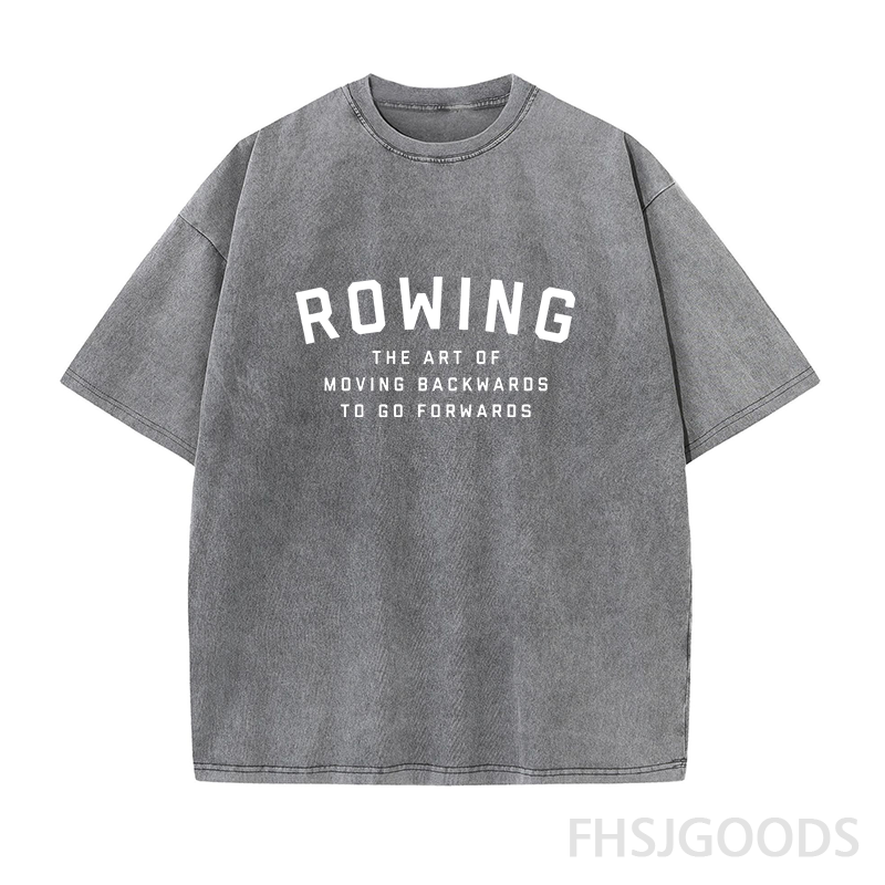 Funny Rowing Unisex Distressed T-Shirt
