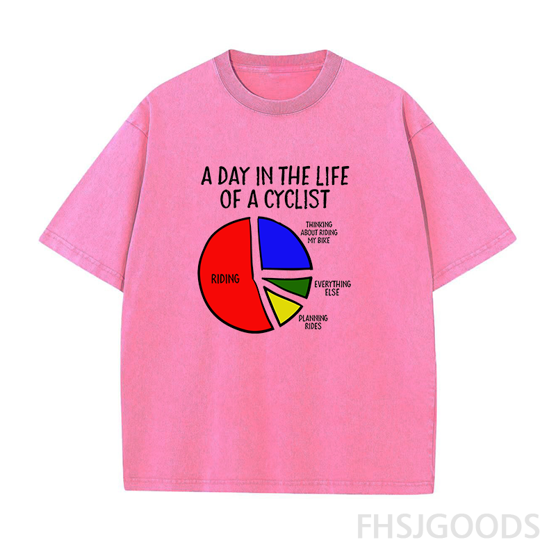 A Day in The Life of A Cyclist Unisex Distressed T-Shirt