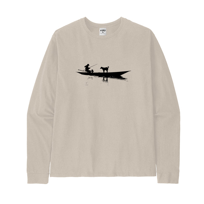Go Fishing with My Pet Dog Long Sleeve T-Shirt