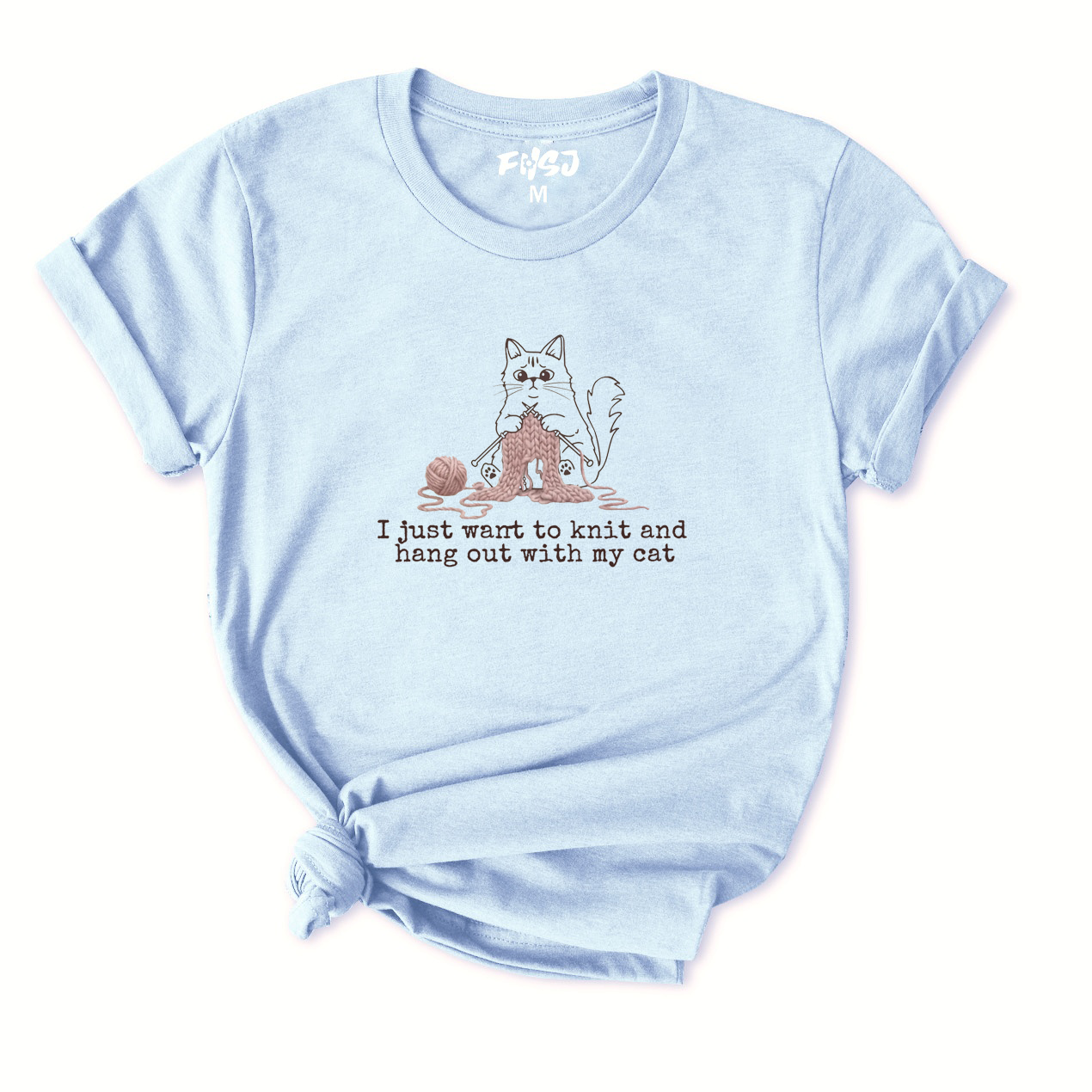 Knit With My Cat T-Shirt for Women