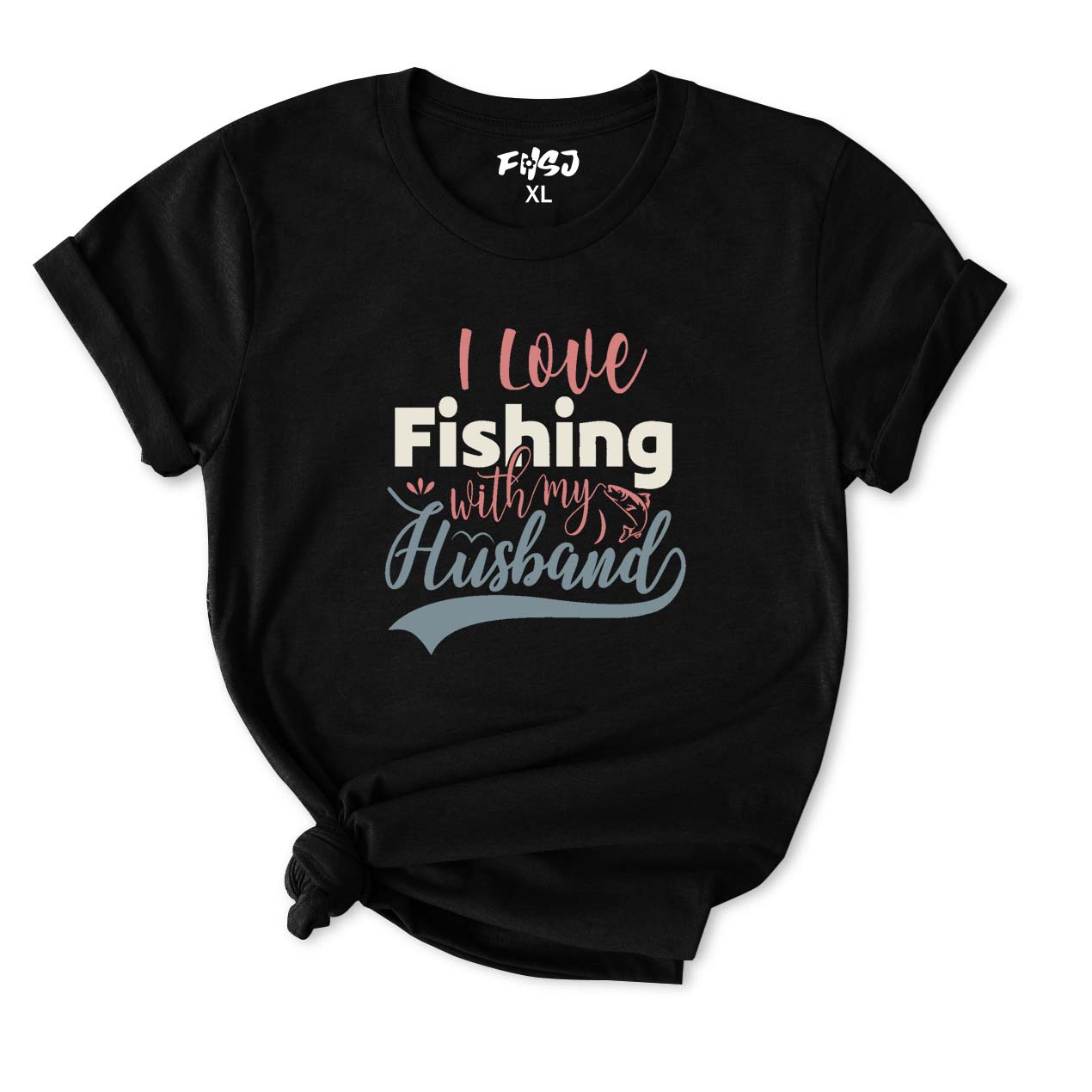 I Love Fishing with My Husband T-Shirt for Women