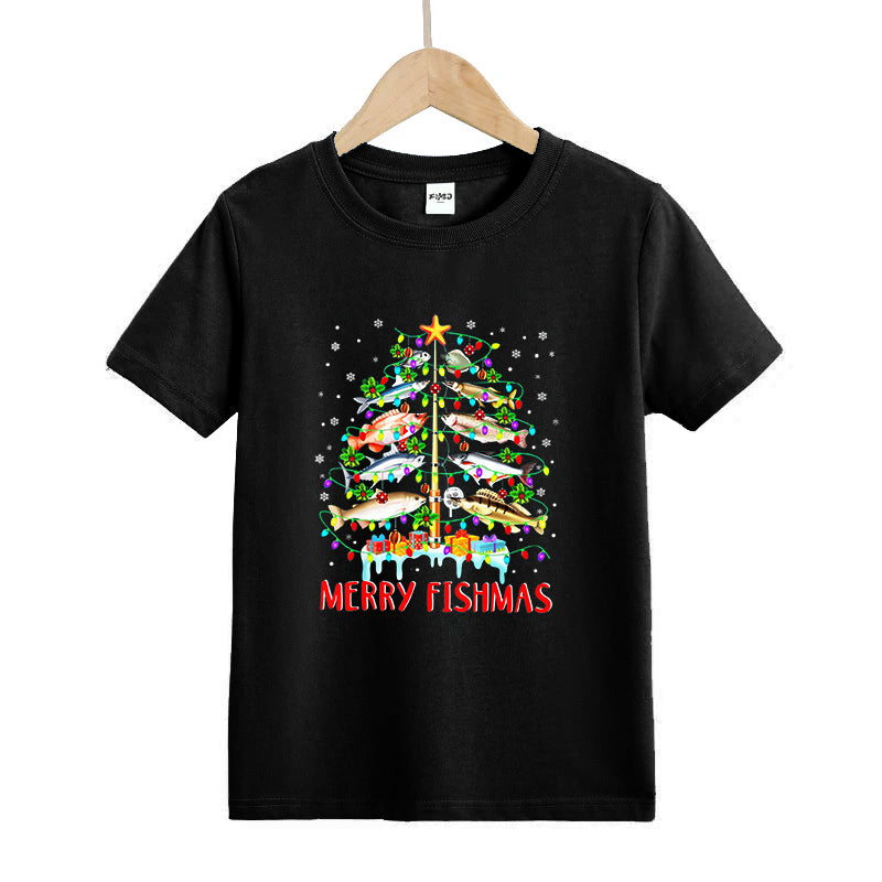 Merry Fishmas Kid's T-Shirts