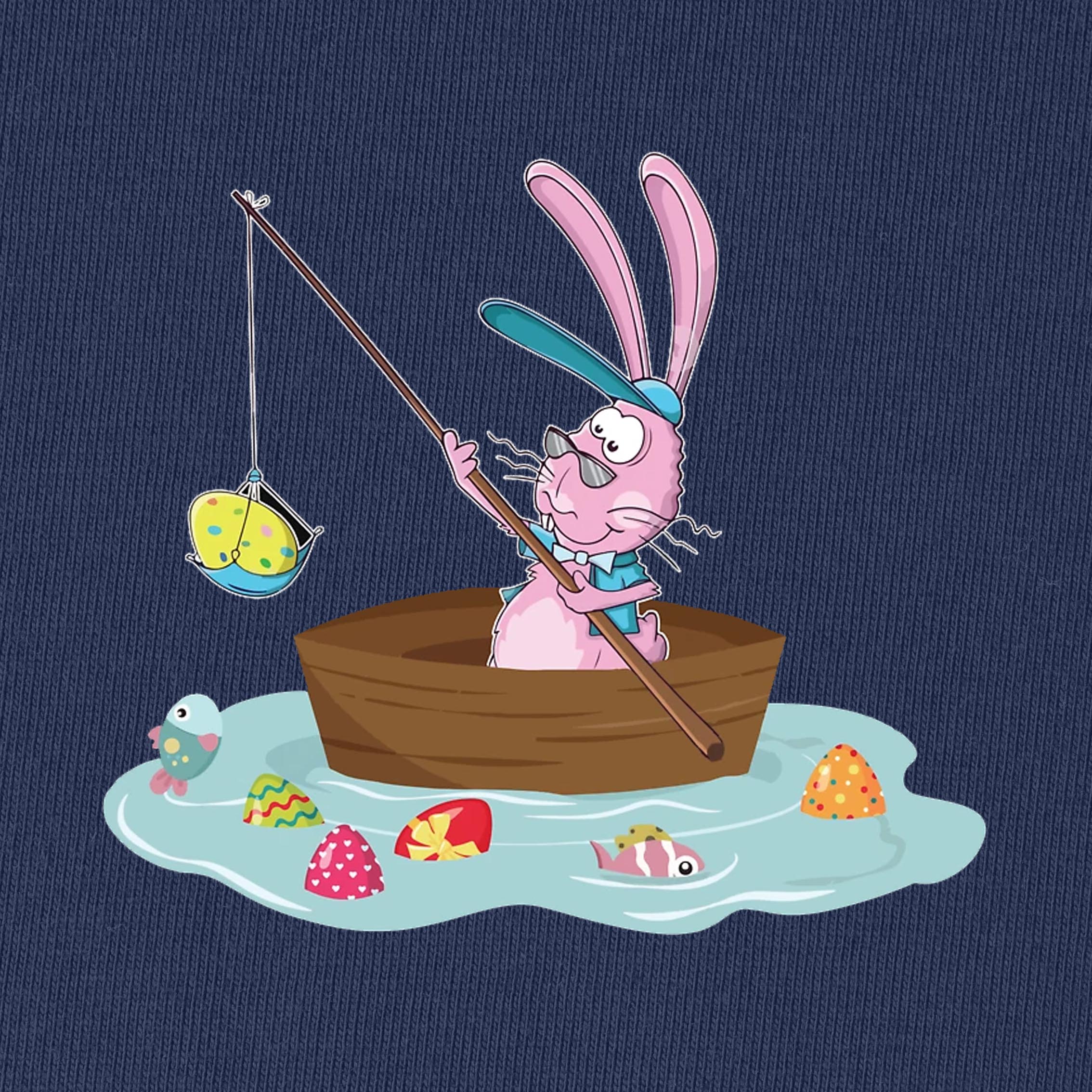 Easter Bunny Fishing Egg Hunting T-Shirt