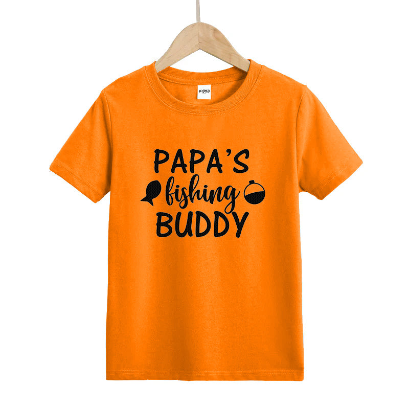 papa's fishing buddy Kid's T-Shirts