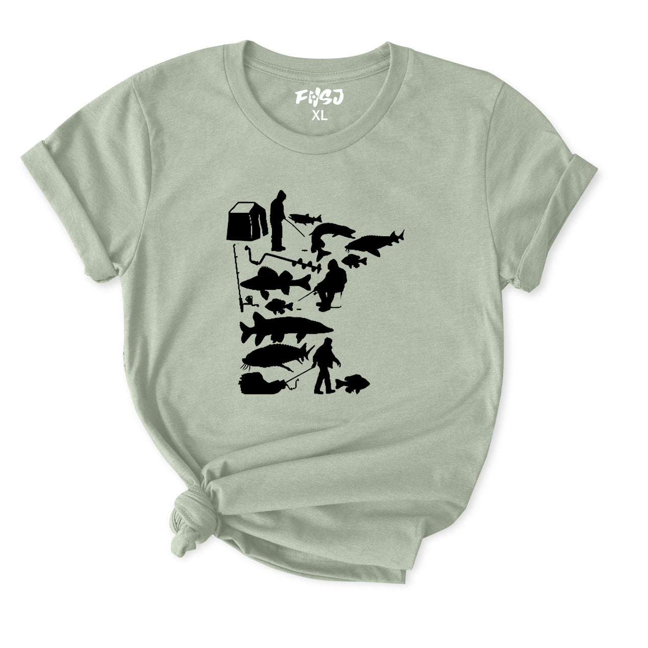 Minnesota Ice Fishing T-Shirt for women