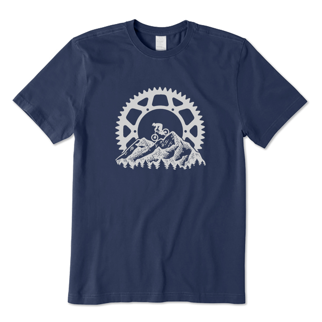 Mountain Bike Gear & Peaks Cycling T-shirt