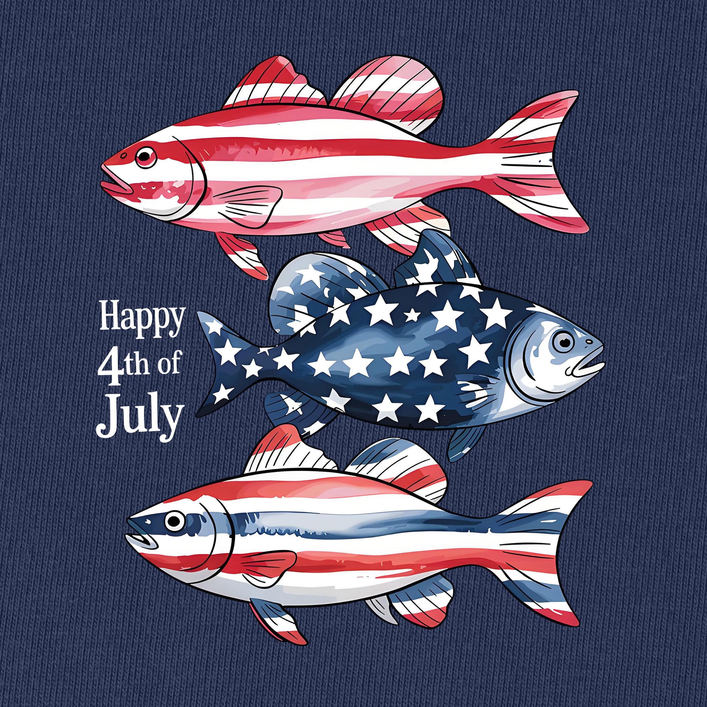 Fishing American Flag T-Shirt