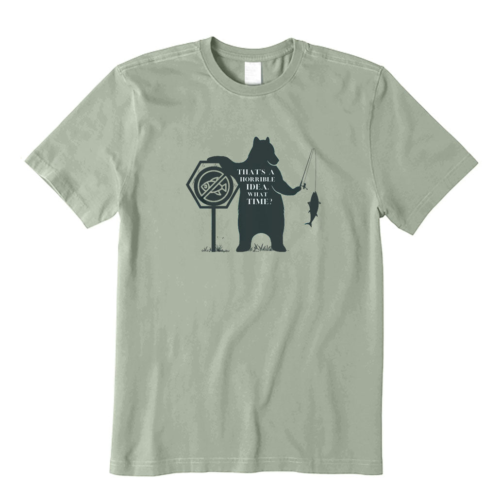 Funny Bear Fishing T-Shirt