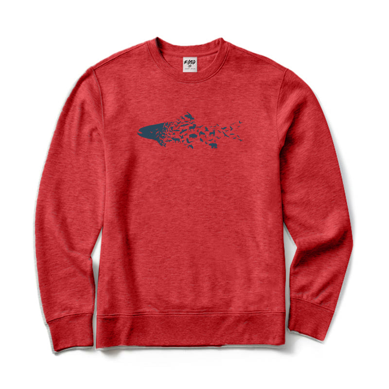Fish and Animals Crewneck Sweatshirt