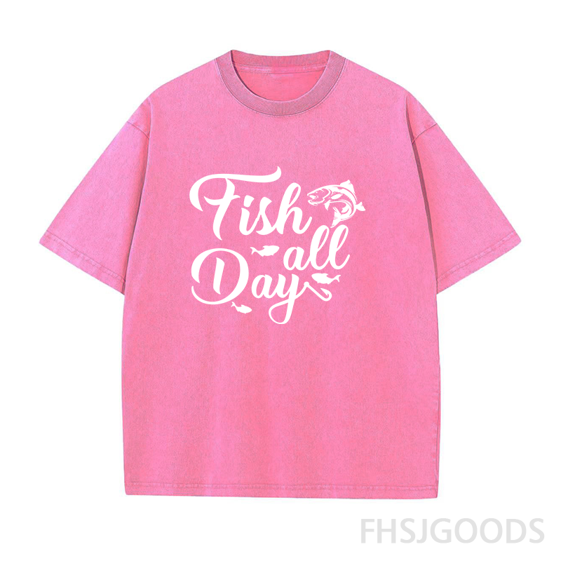 Fish All Day Performance Unisex Distressed T-Shirt
