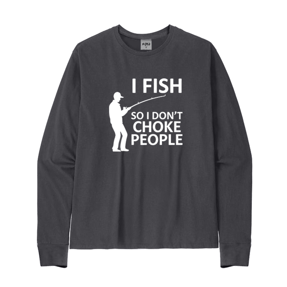 Retro I Fish So I Don't Choke People Long Sleeve T-Shirt