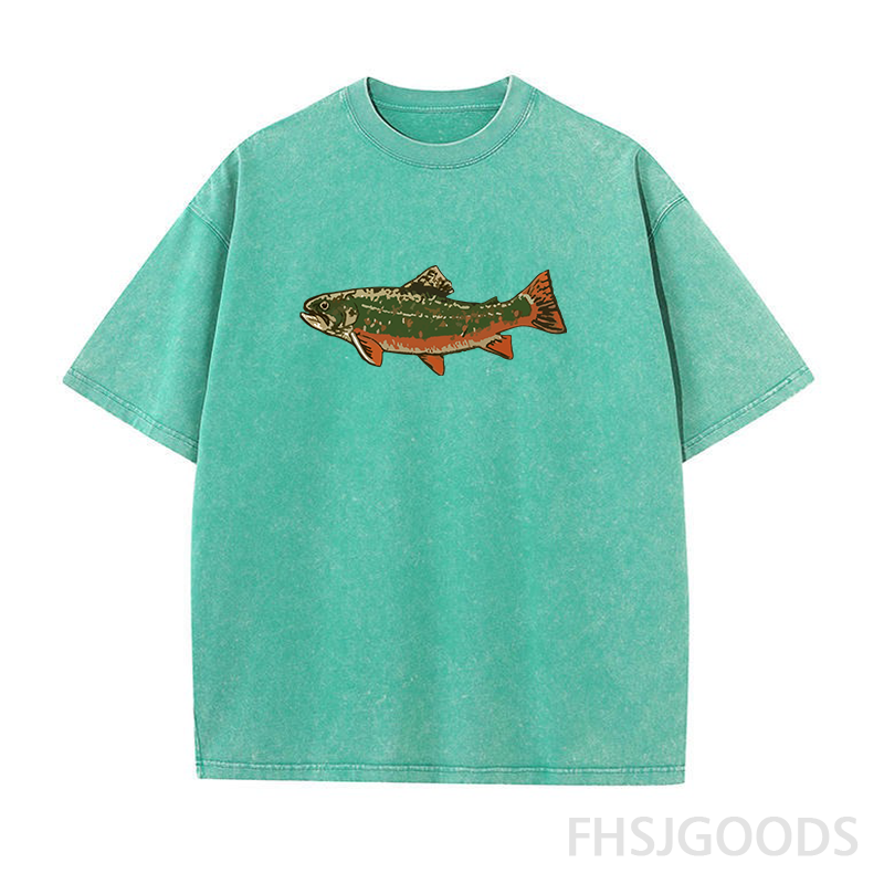Vintage Brook Trout Unisex Distressed T-Shirt
