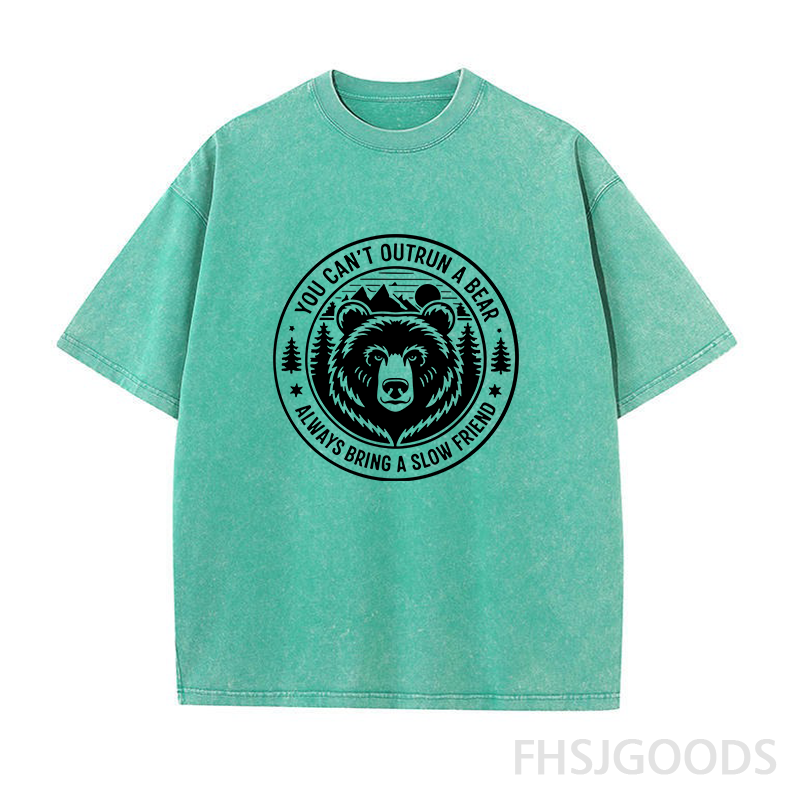 You Can't Outrun A Bear Unisex Distressed T-Shirt