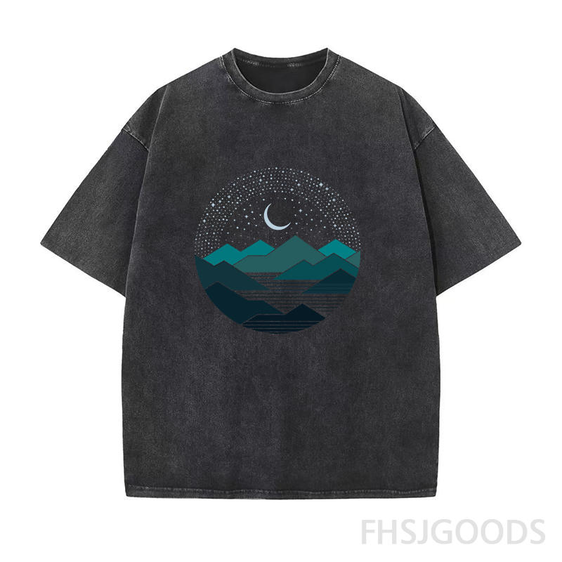 Mountains and The Stars Unisex Distressed T-Shirt
