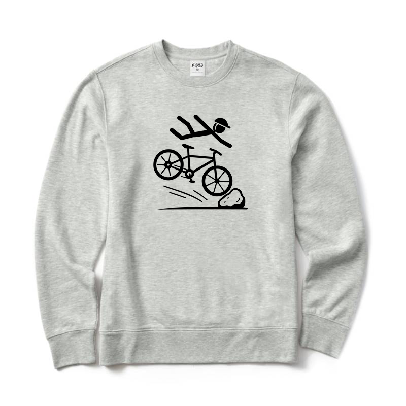 Mountain Bike Crash Cycling Crewneck Sweatshirt