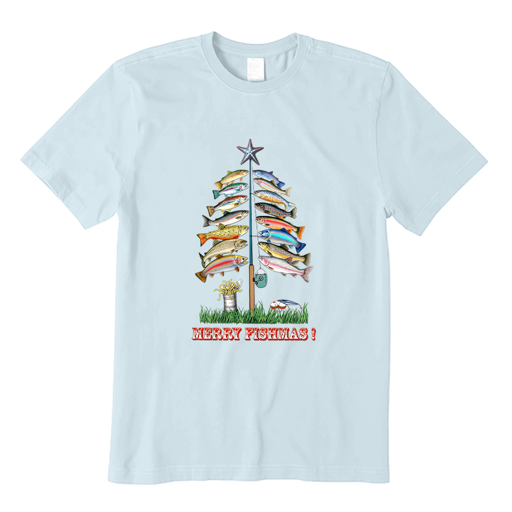 Merry Fishmas Christmas Fishes Tree T-Shirt