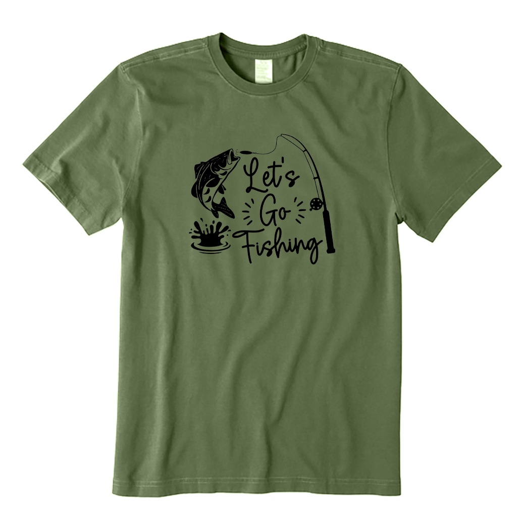 Retro Let's Go Fishing T-shirt