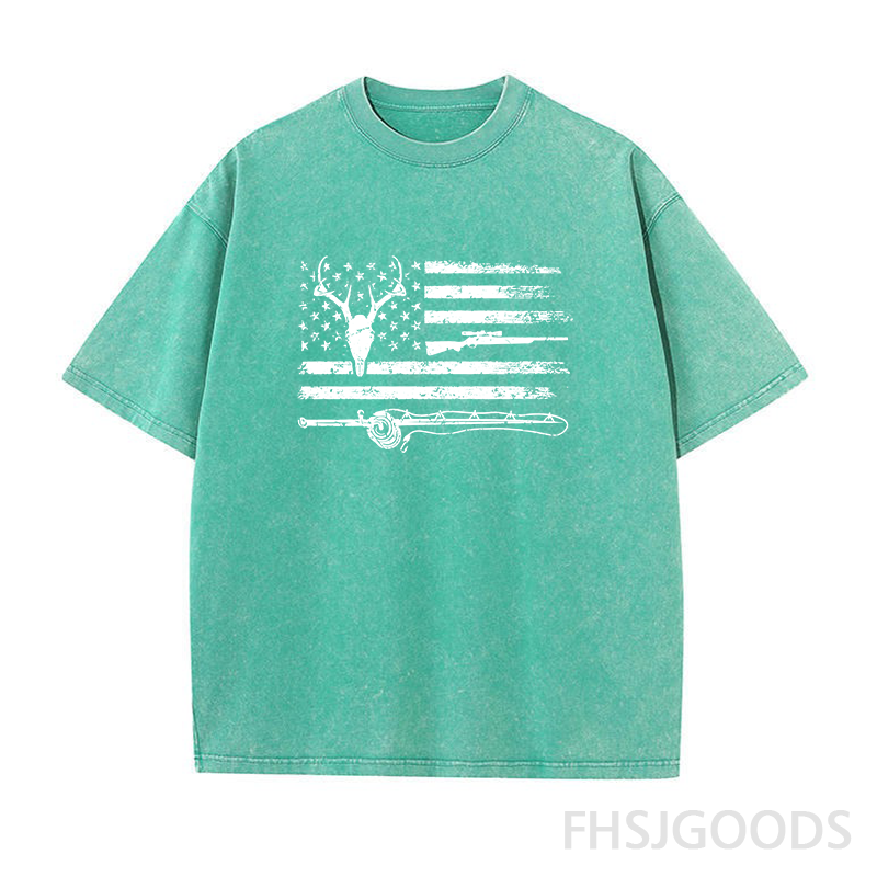 Hunting and Fishing Flag Unisex Distressed T-Shirt