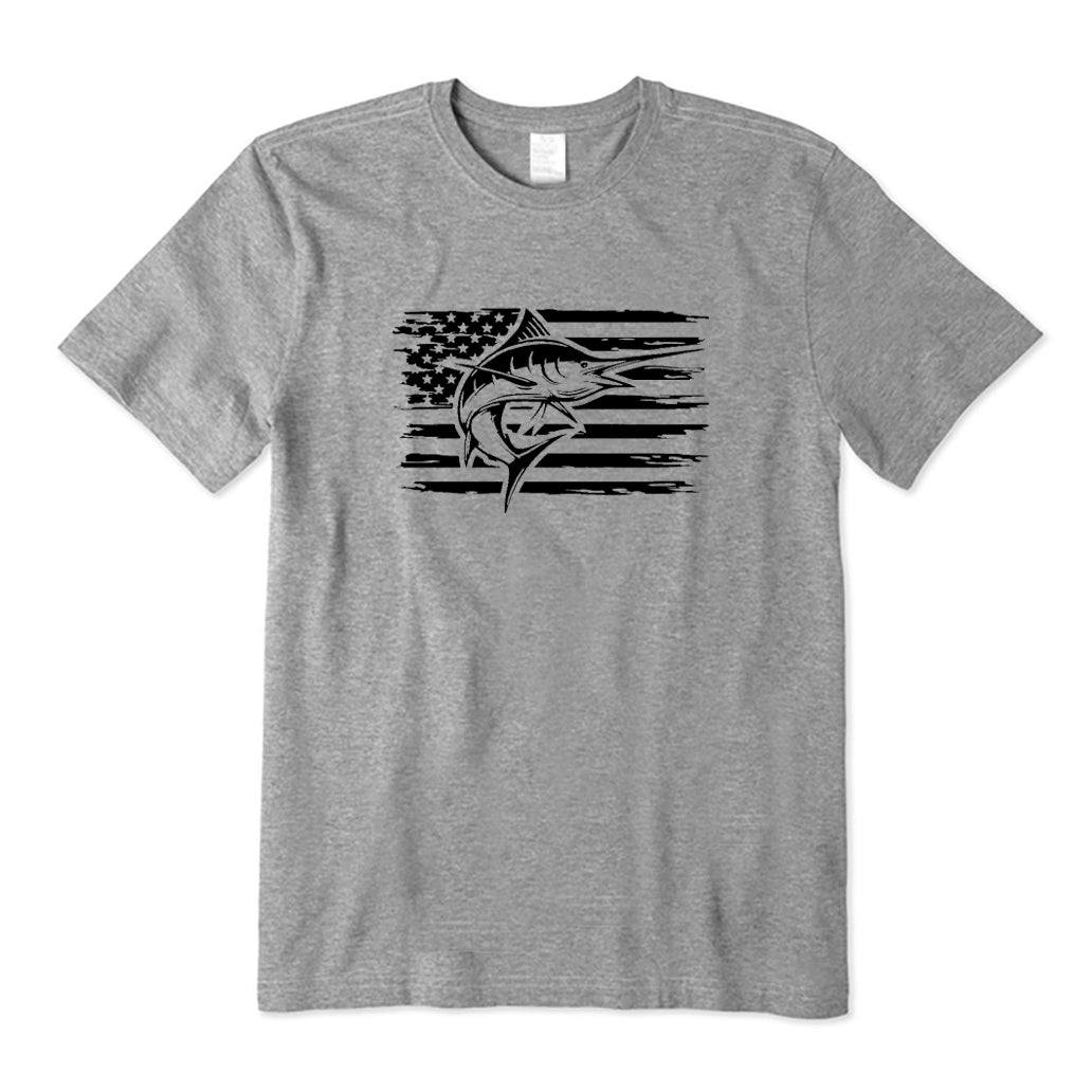 Swordfish American Flag T-Shirt