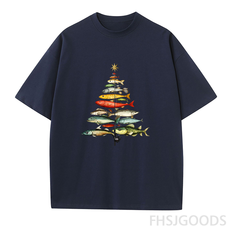 Fishing Christmas Tree Unisex T-Shirt
