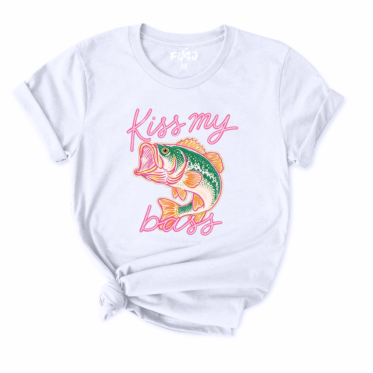 Kiss My Bass Fishing T-Shirt for Women