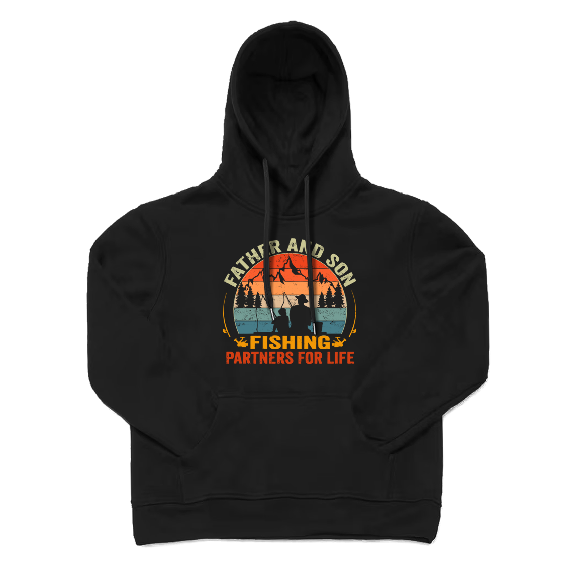 Father and Son Fishing Partners for Life Hoodie