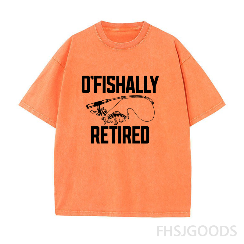 O'fishally Retired Unisex Distressed T-Shirt