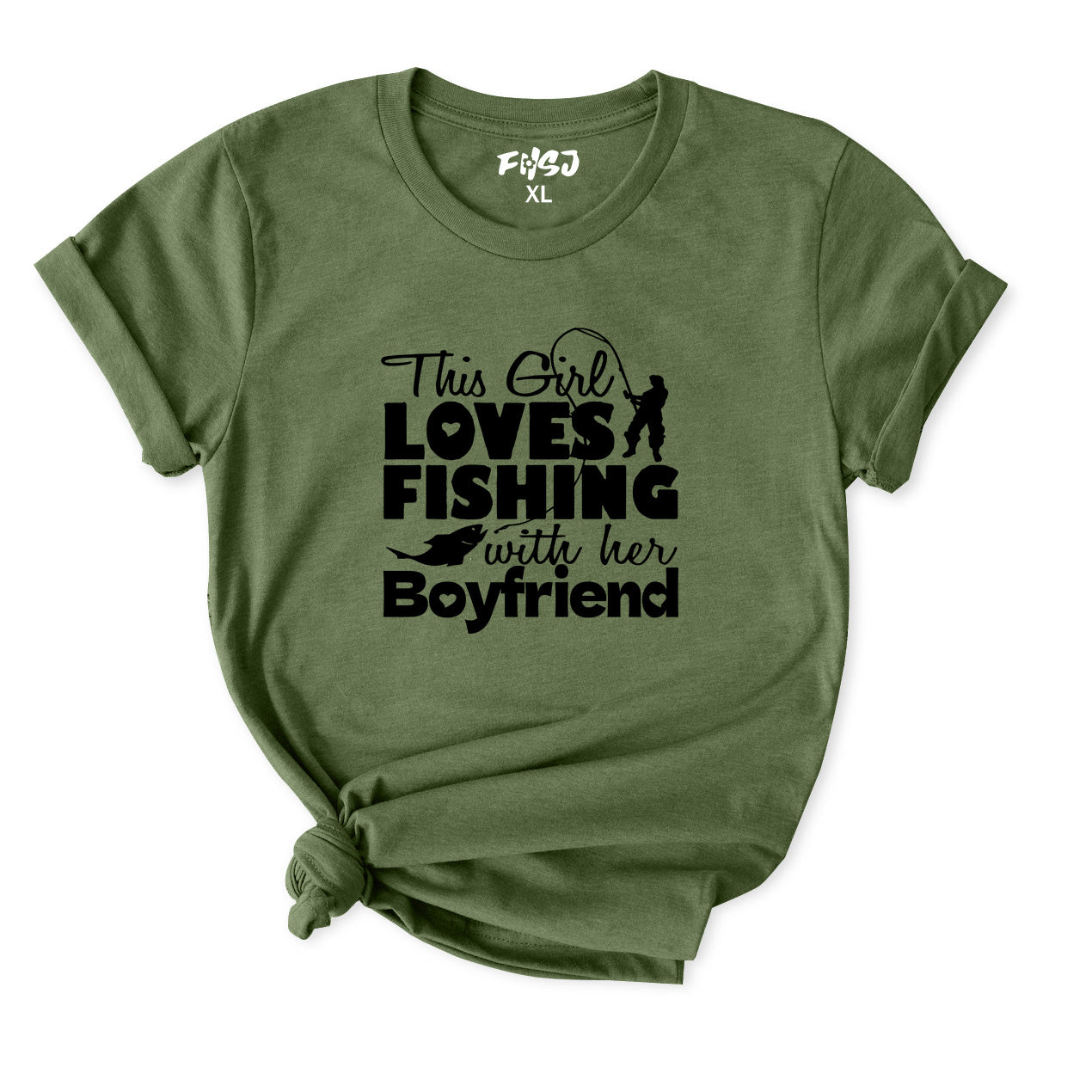 This Girl Love Fishing with Boyfriend T-Shirt for Women