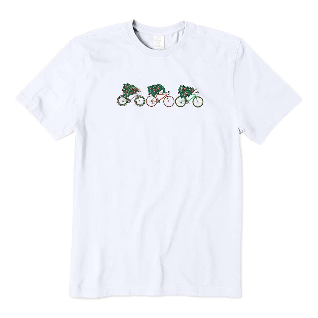 Christmas Tree Riding A Bike T-Shirt