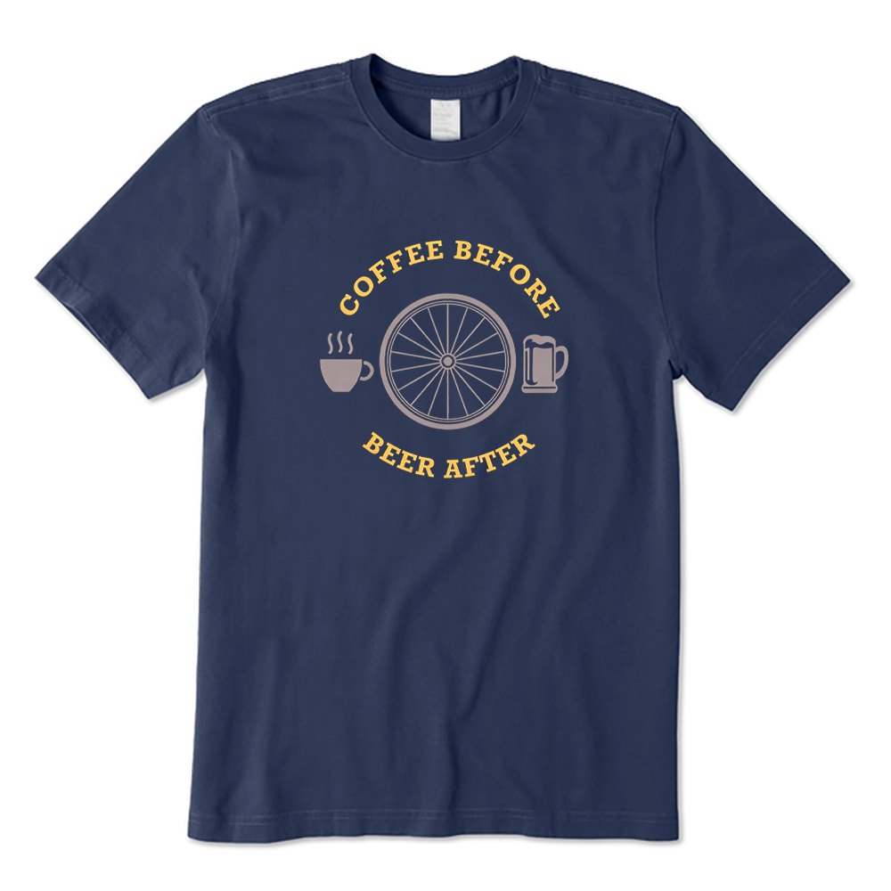 Coffee Before Beer After Cyclist T-shirt
