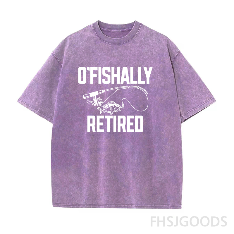 O'fishally Retired Unisex Distressed T-Shirt