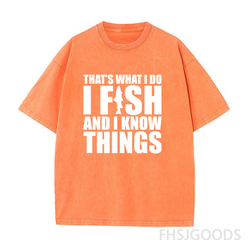 I Fish and I Know Things Unisex Distressed T-Shirt