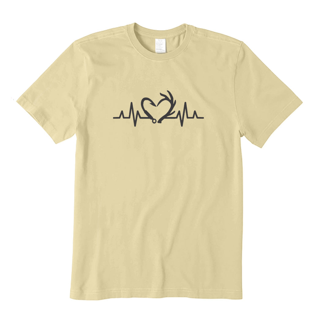 Fishhook Heartbeat Love T-Shirt