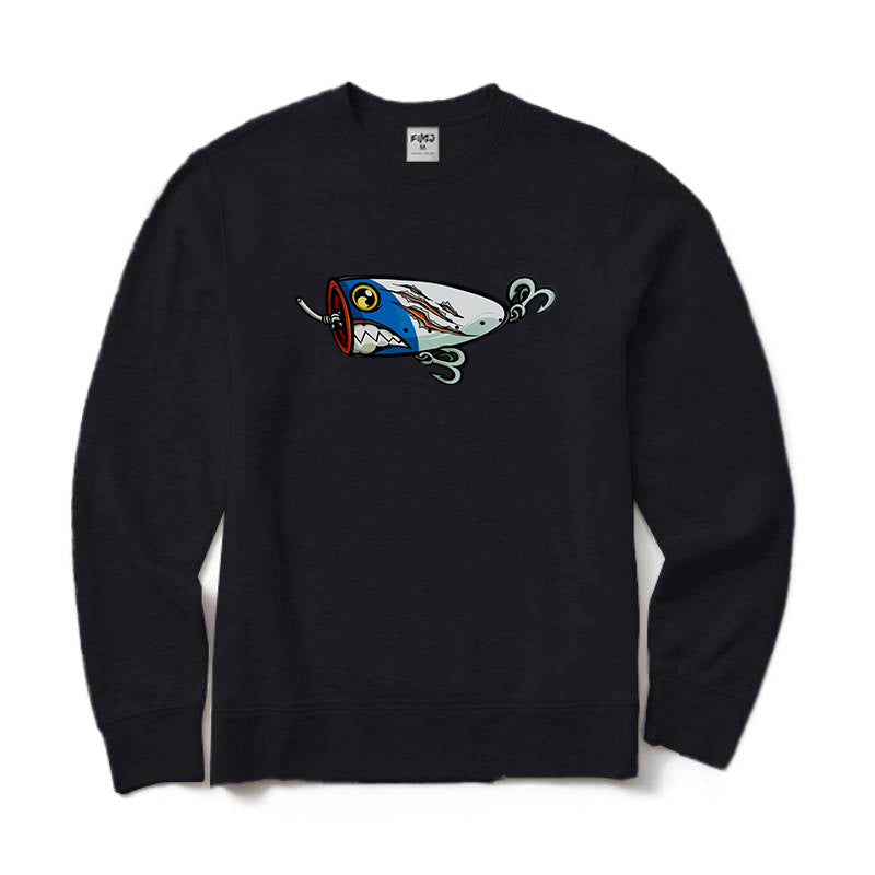 Bass Large Mouth Fishing Lure Crewneck Sweatshirt