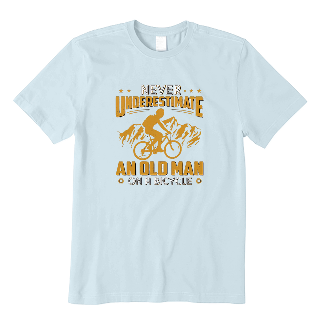 Never underestimate an old man on a bicycle T-Shirt