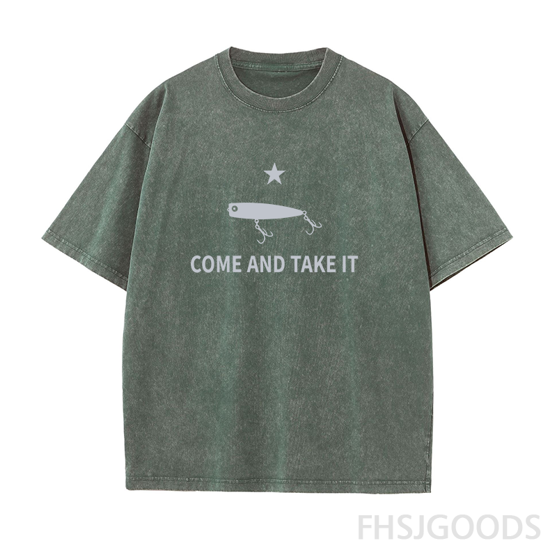 Come And Take It Fishing Lure Unisex Distressed T-Shirt