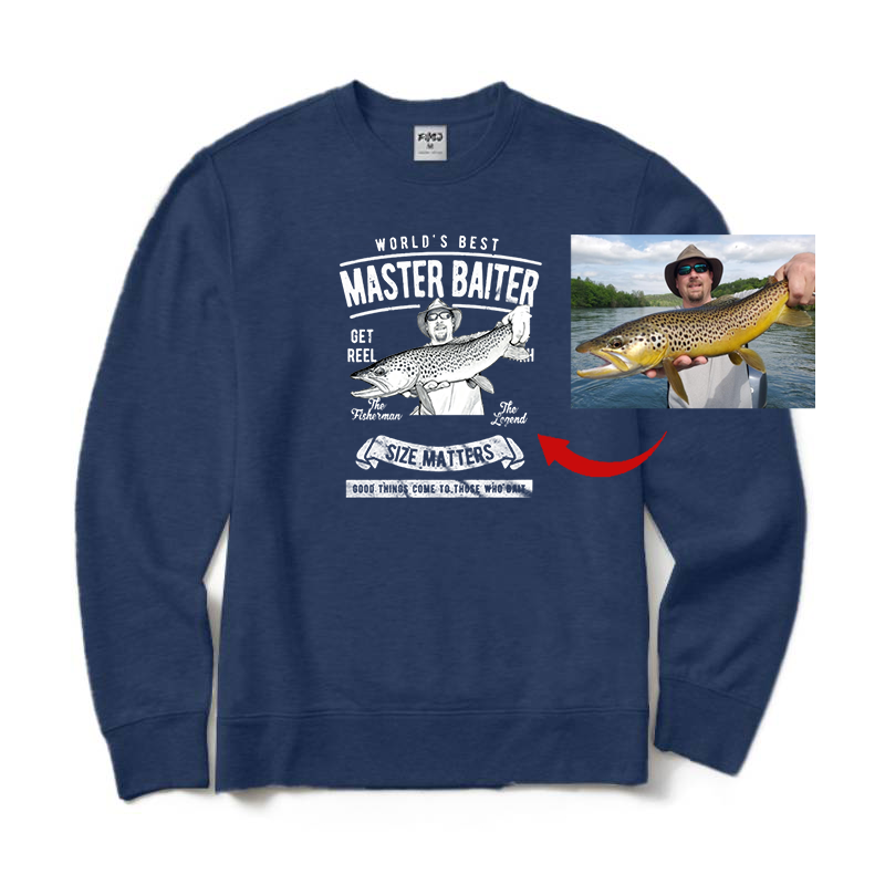 Personalized World's Best Master Baiter Crewneck Sweatshirt