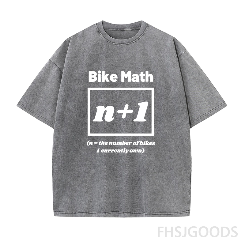 Bike Math Unisex Distressed T-Shirt