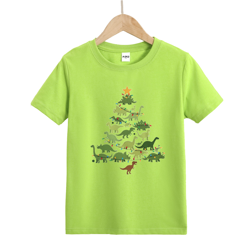 Dinosaurs Christmas Tree Kids T-Shirt