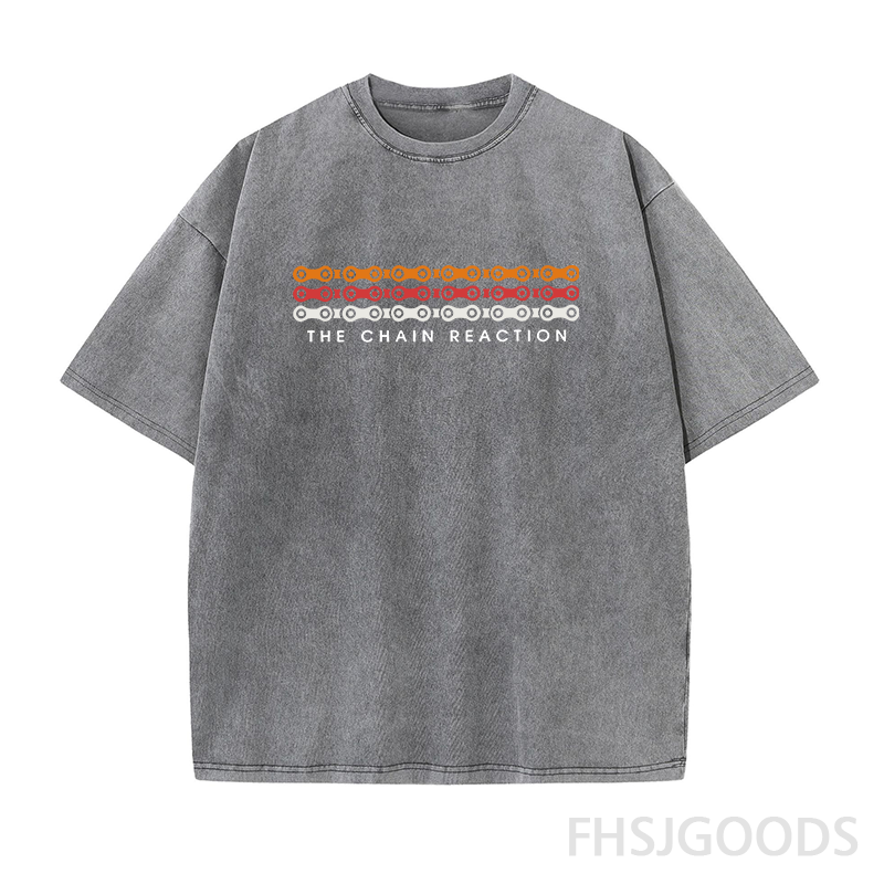 The Chain Reaction Cycling Unisex Distressed T-Shirt