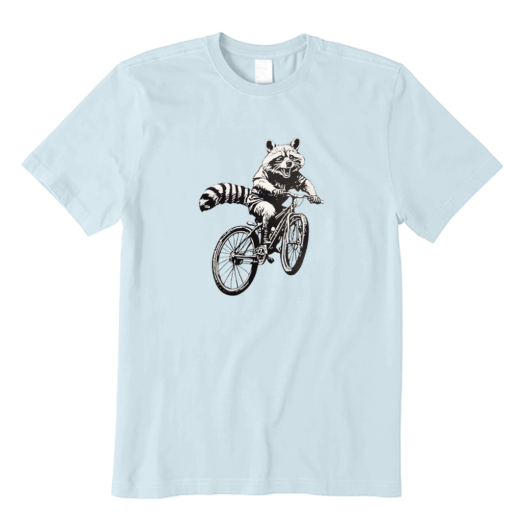 Mountain Biking Raccoon T-shirt