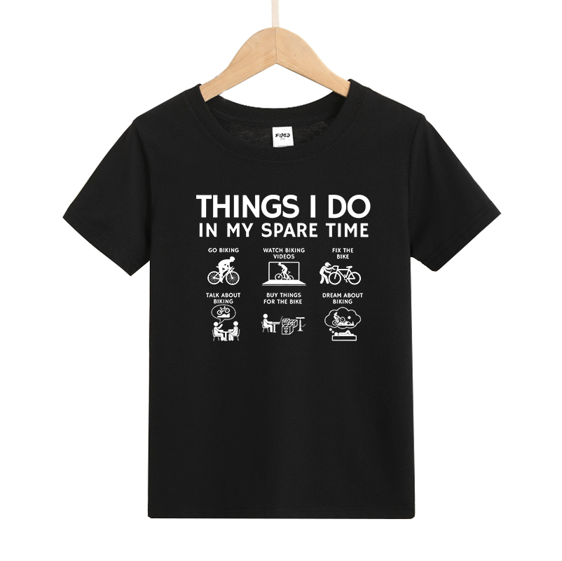 Things I Do in My Spare Time Cycling Bike Lover Kids T-Shirt