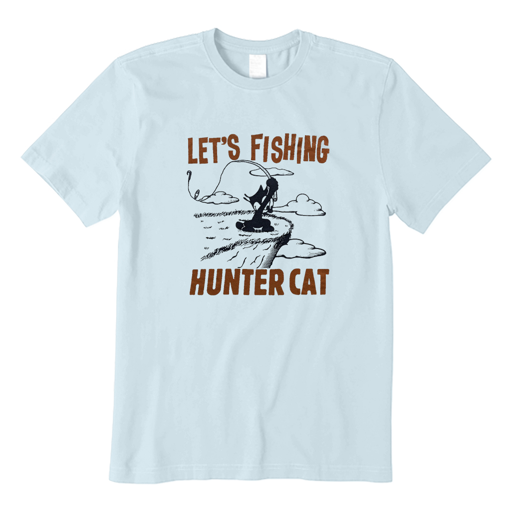 Let's Fishing Hunter Cat T-Shirt